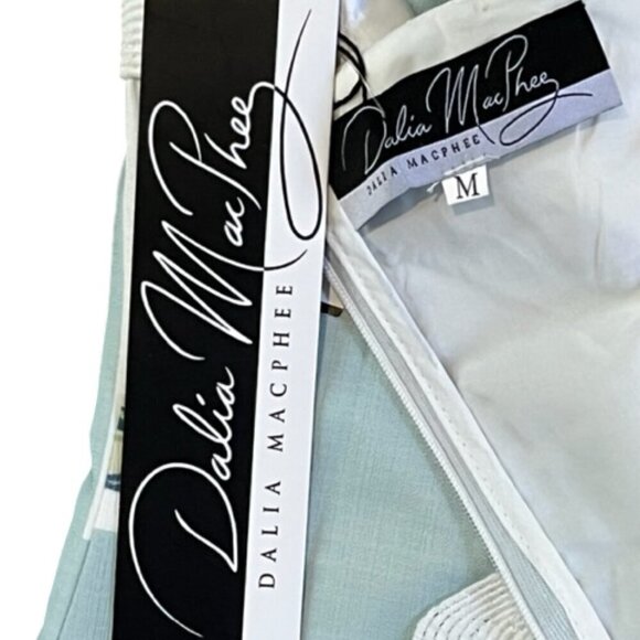 DALIA MACPHEE BLUE MULTI Ribbon Trim Tile Print Tuscany Maxi Dress - Picture 12 of 16